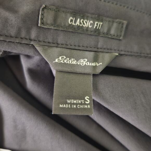 Eddie Bauer Grey Classic Fit Button Up Long Sleeve Top Size Small - Picture 3 of 4
